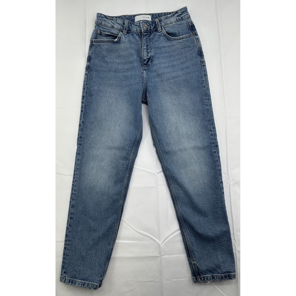 Zara Women's Straight Blue Jeans Size 6 Comfy Inseam 28 in.